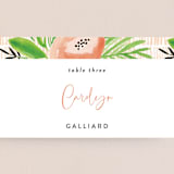 "Posie Garden Bouquet" - Place Cards in Peach by Erika Firm - Detail