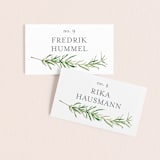 "Simple Sprigs" - Place Cards in Fern by Erin Deegan - Front with Free Guest Printing