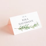 "Simple Sprigs" - Place Cards in Fern by Erin Deegan - Folded with Free Guest Printing