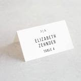 "Sophistotype" - Place Cards in Sea Salt by Snow and Ivy - Folded with Free Guest Printing