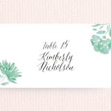 "Watercolor Delight" - Place Cards in Aqua by Petra Kern - Detail