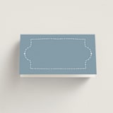 "Porcelain" - Place Cards in Delft Blue by Ashley DeMeyere - Blank front