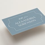 "Porcelain" - Place Cards in Delft Blue by Ashley DeMeyere - Detail