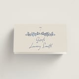 "Pavilion" - Place Cards in Navy by Petra Kern - Folded with Free Guest Printing