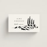 "Countryside Villa" - Place Cards in Noir by Shiny Penny Studio - Front with Free Guest Printing