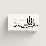 "Countryside Villa" - Place Cards in Noir by Shiny Penny Studio - Folded with Free Guest Printing