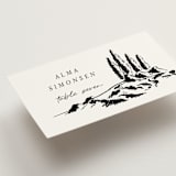 "Countryside Villa" - Place Cards in Noir by Shiny Penny Studio - Detail