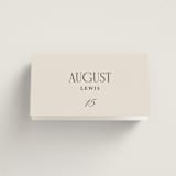 "Mirin" - Place Cards in Linen by Kate Ahn - Folded with Free Guest Printing