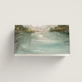 "Reflections" - Place Cards in Lake by Lindsay Megahed - Folded Back of Card
