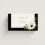 "Botanical Love" - Place Cards in Black Tie by Susan Moyal - Front with Free Guest Printing