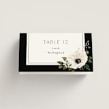 "Botanical Love" - Place Cards in Black Tie by Susan Moyal - Folded with Free Guest Printing