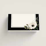 "Botanical Love" - Place Cards in Black Tie by Susan Moyal - Blank front