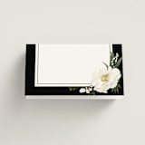 "Botanical Love" - Place Cards in Black Tie by Susan Moyal - Folded Back of Card