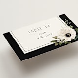 "Botanical Love" - Place Cards in Black Tie by Susan Moyal - Detail