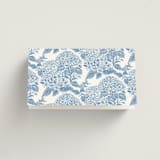 "Coastal Toile" - Place Cards in Sea by Jenna Holcomb - Folded Back of Card