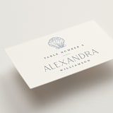 "Coastal Toile" - Place Cards in Periwinkle by Jenna Holcomb - Detail