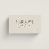 "Arabilla Overlap" - Place Cards in Linen by Kelly Schmidt - Front with Free Guest Printing