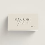 "Arabilla Overlap" - Place Cards in Linen by Kelly Schmidt - Folded with Free Guest Printing