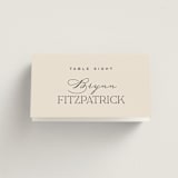 "Tendu" - Place Cards in Creme by Carly Reed Walker - Folded with Free Guest Printing