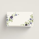 "Wildflower Trellis" - Place Cards in Iris by Everett Paper Goods - Folded Back of Card
