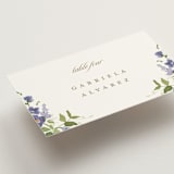 "Wildflower Trellis" - Place Cards in Iris by Everett Paper Goods - Detail