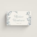 "Wreath In Bloom" - Place Cards in Lake by Leah Bisch - Front with Free Guest Printing