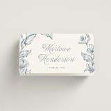 "Wreath In Bloom" - Place Cards in Lake by Leah Bisch - Folded with Free Guest Printing