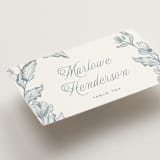 "Wreath In Bloom" - Place Cards in Lake by Leah Bisch - Detail