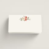 "Roses Crest" - Place Cards in Pomegranate by Everett Paper Goods - Blank front