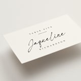 "Scripted Elegance" - Place Cards in Linen by Ana de Sousa - Detail