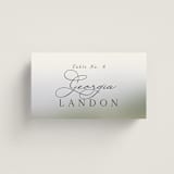 "East Coast Lighthouse" - Place Cards in Snow by Becky Nimoy - Front with Free Guest Printing