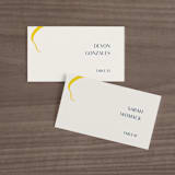 "Ophelia" - Place Cards in Golden by Mere Paper - Front with Free Guest Printing