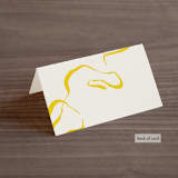 "Ophelia" - Place Cards in Golden by Mere Paper - Folded Back of Card