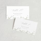 "In The Fall" - Place Cards in Slate by Ashlee Townsend - Front with Free Guest Printing