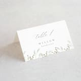 "In The Fall" - Place Cards in Slate by Ashlee Townsend - Folded with Free Guest Printing