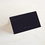 "Monogram a la Mode" - Place Cards in Midnight by Hooray Creative - Blank front