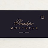 "Monogram a la Mode" - Place Cards in Midnight by Hooray Creative - Detail