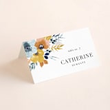 "Daydream" - Place Cards in Honey by Beth Schneider - Folded with Free Guest Printing