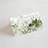 "Lush Greenery" - Place Cards in Fresh Green by Phrosné Barwood - Folded Back of Card