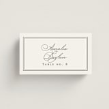 "Overlapping" - Place Cards in Noir by Amy Kross - Front