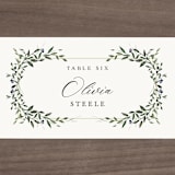 "Green Wreath" - Place Cards in Champagne by Lori Wemple - Detail