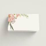 "Organic Florals" - Place Cards in Blush by Susan Moyal - Blank front