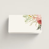 "Organic Florals" - Place Cards in Blush by Susan Moyal - Folded Back of Card