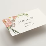 "Organic Florals" - Place Cards in Blush by Susan Moyal - Detail