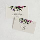 "Floral Love" - Place Cards in Lilac by Lori Wemple - Front with Free Guest Printing