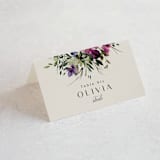 "Floral Love" - Place Cards in Lilac by Lori Wemple - Folded with Free Guest Printing