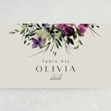 "Floral Love" - Place Cards in Lilac by Lori Wemple - Detail