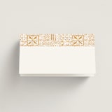 "Tribal Rythm" - Place Cards in Amber by Selima Akhter - Blank Front