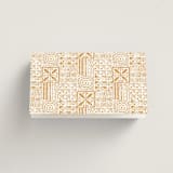 "Tribal Rythm" - Place Cards in Amber by Selima Akhter - Folded Back of Card