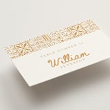 "Tribal Rythm" - Place Cards in Amber by Selima Akhter - Detail